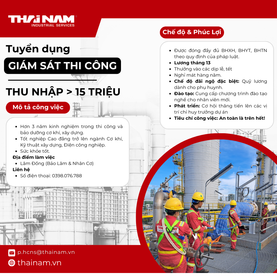 Bảng tin tuyển dụng - Thái Nam