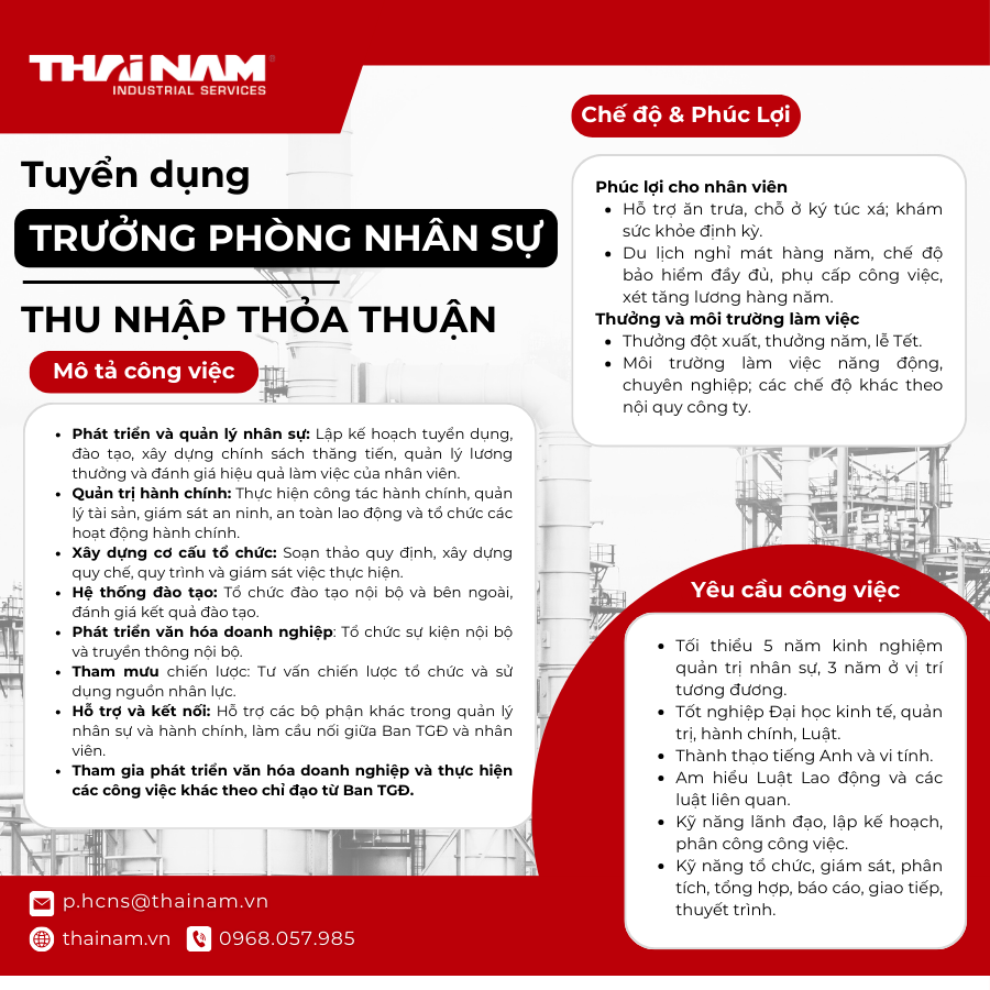 Bảng tin tuyển dụng - Thái Nam